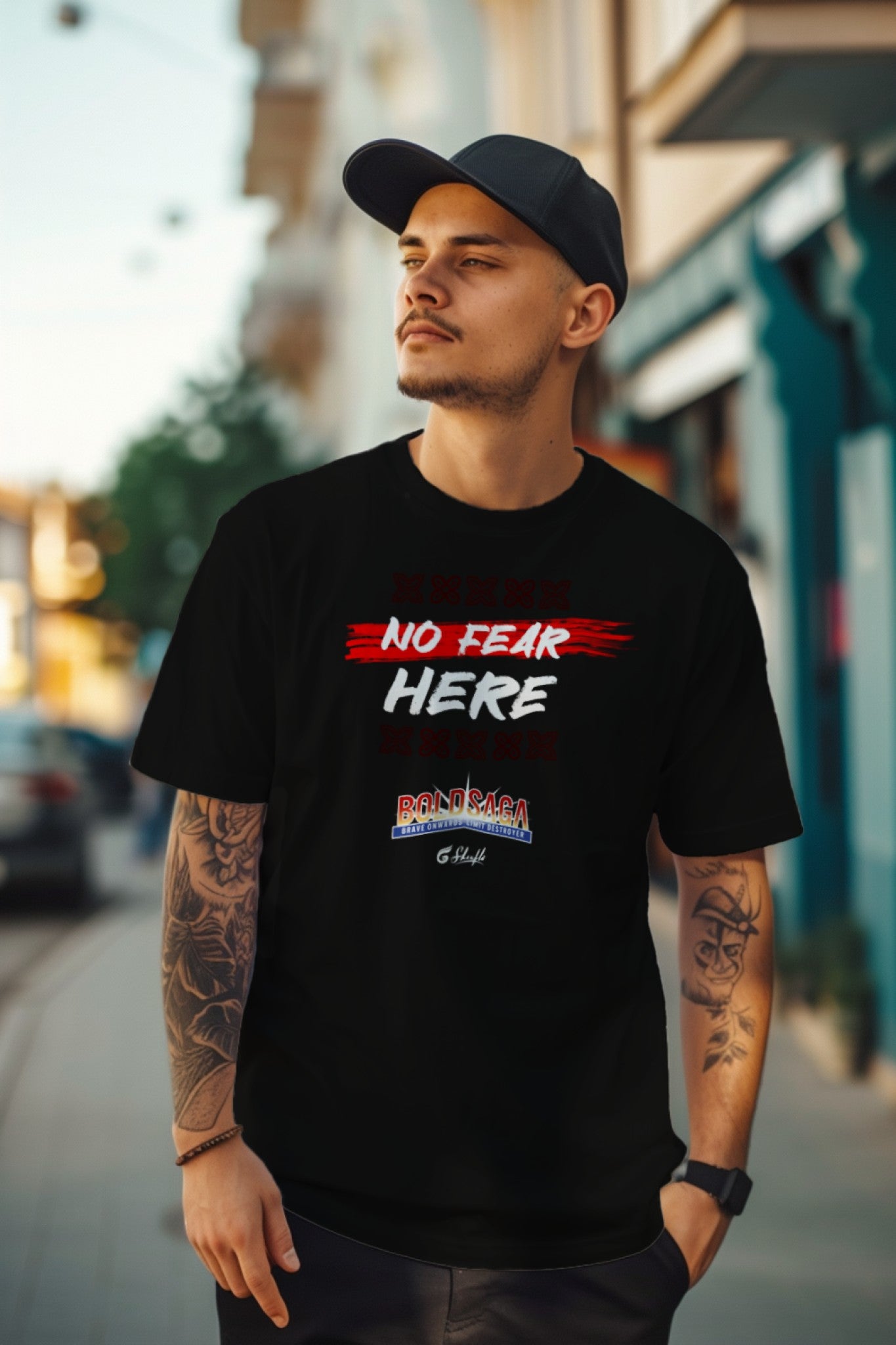 No Fear Here Tee (Black)